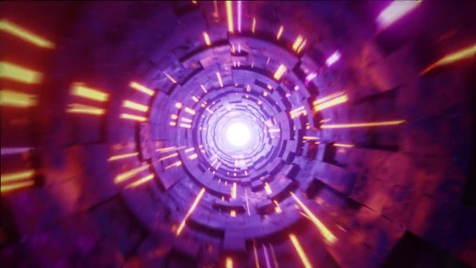 紫色科幻隧道冲击冲刺穿梭冲屏科技