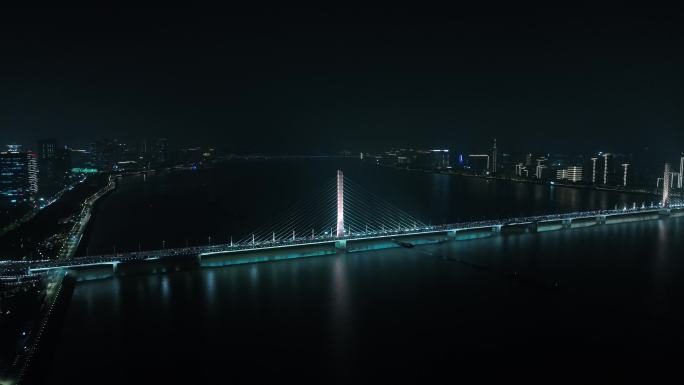 海口世纪大桥灯光夜景