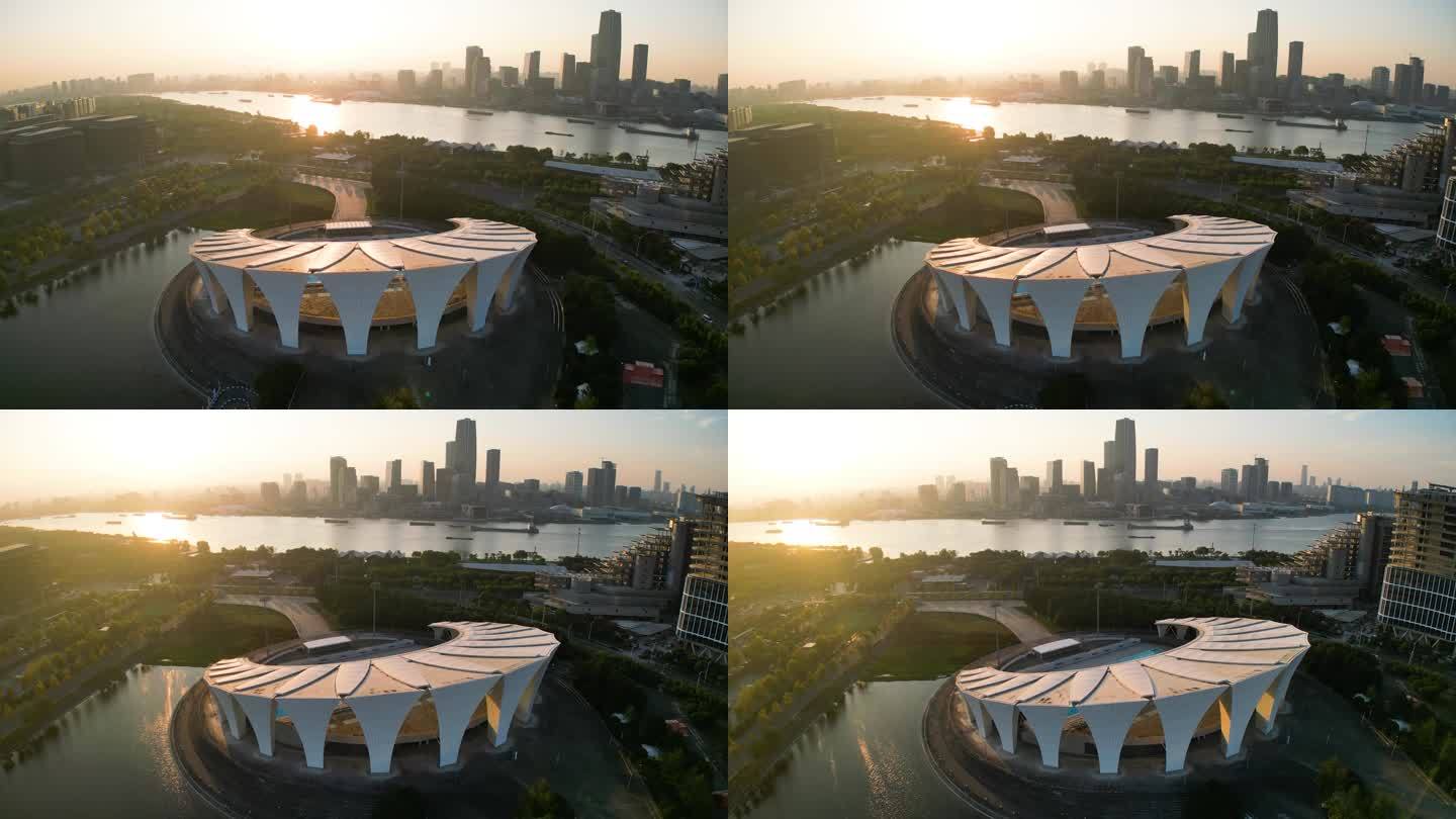 前滩 上海东方体育中心 日落 唯美城市
