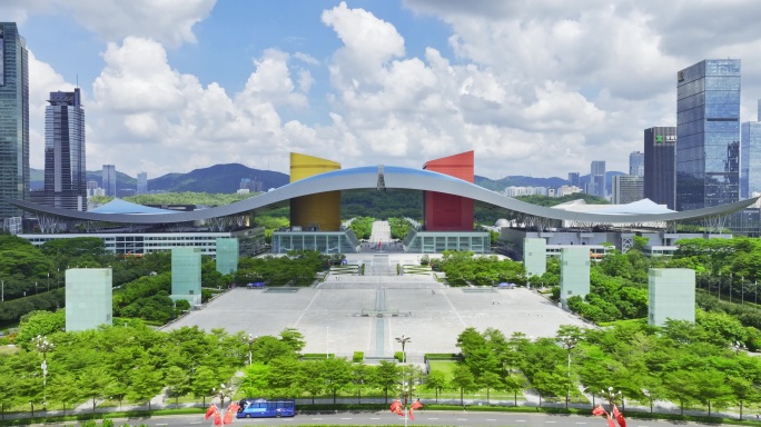 深圳市民中心大楼航拍
