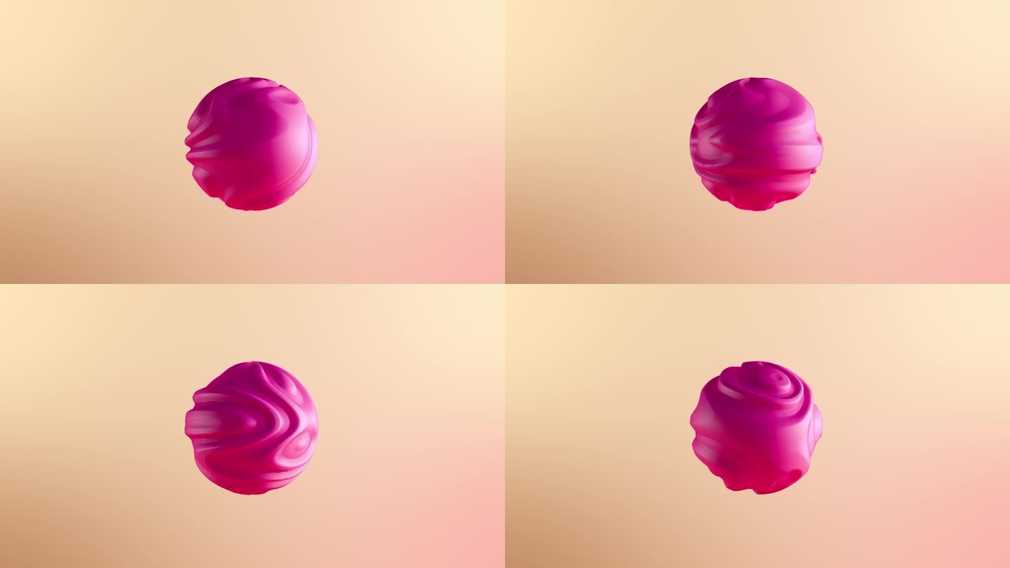 摘要:3D渲染插图粉色变形球-变形人物在肉色背景上，元球颜色下降4K