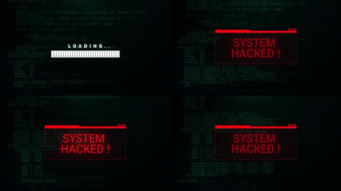 4K注意危险符号暗红色故障的背景。计算机病毒。系统