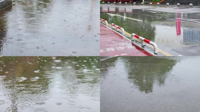 （合集）夏天下雨天雨季下雨雨水水滴雨点