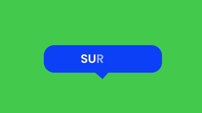 在绿色屏幕上显示文字的语音气泡，弹出空文字聊天框，消息框。