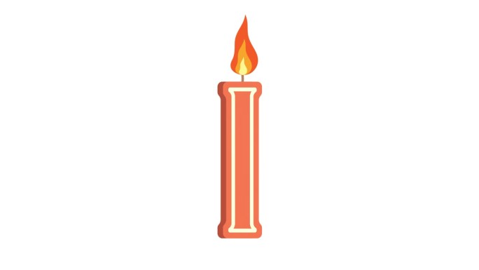 节日蜡烛的形状有字母I、字母I、字母蜡烛、生日快乐、节日蜡烛、周年纪念、alpha通道