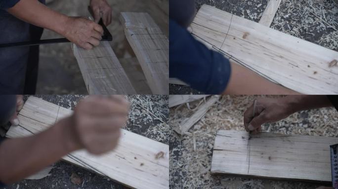 木工量尺标记弹墨斗