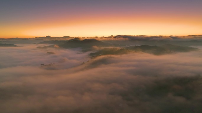 云雾中的茶山