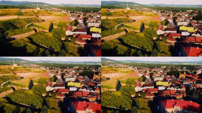 假期在波兰-鸟瞰18世纪的堡垒和城市克洛兹科