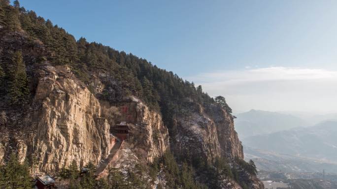 山西大同北岳恒山姑嫂崖大范围延时