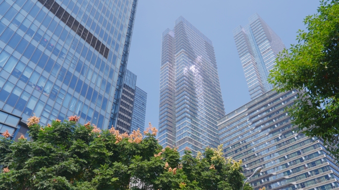都市城市绿色高端国际商务写字楼高楼办公楼