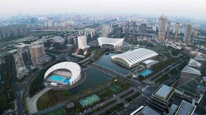 4k原素材-上海东方体育中心