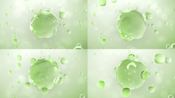 水珠汇聚融合修复 绿色天然化妆品精华因子