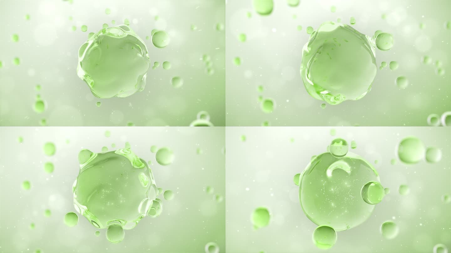 水珠汇聚融合修复 绿色天然化妆品精华因子