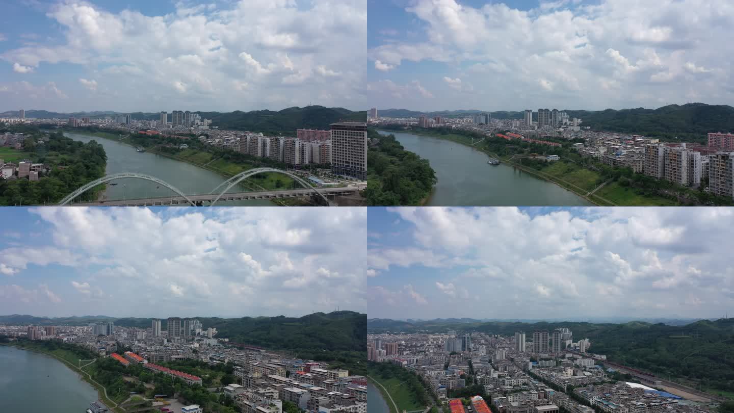 隆安右江水域航拍大景