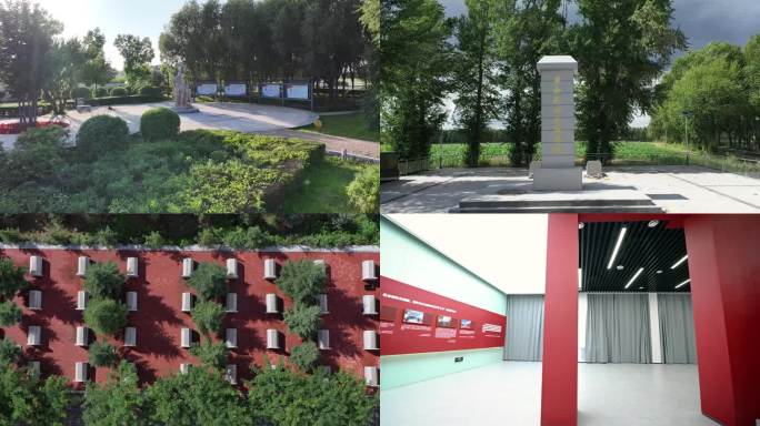 烈士陵园纪念碑和纪念馆宣传片素材