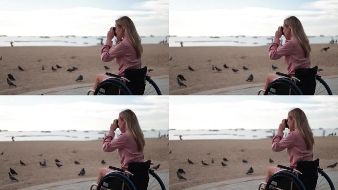 无障碍的创造力:坐在轮椅上的女人拍摄了令人惊叹的海滩照片-拥抱自然和技术