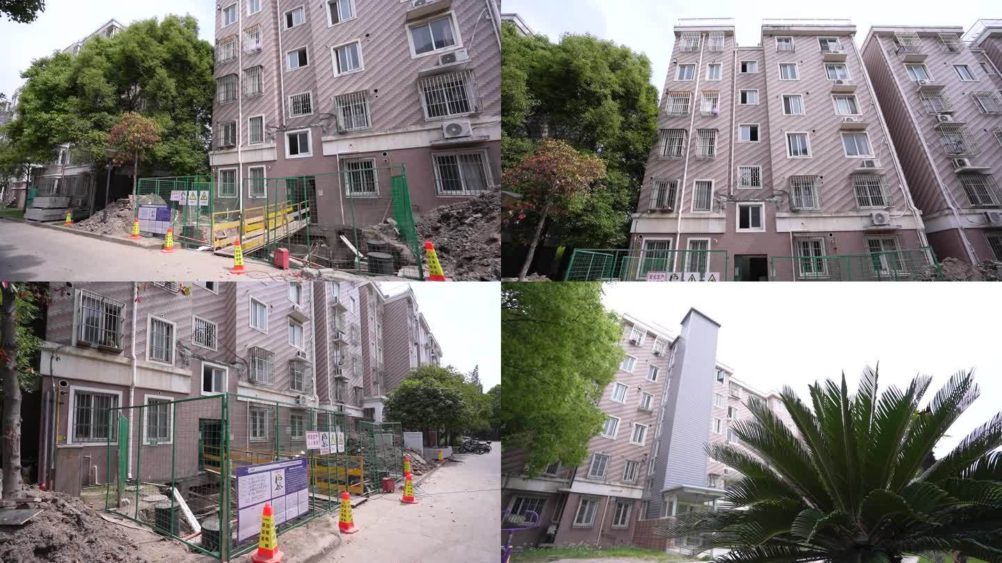 上海加装电梯施工建设中电梯老居民小区改造