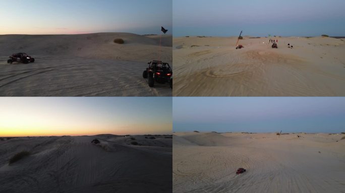 沙漠玩车航拍