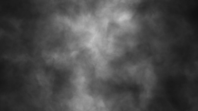 黑雾烟雾黑白循环动画背景。