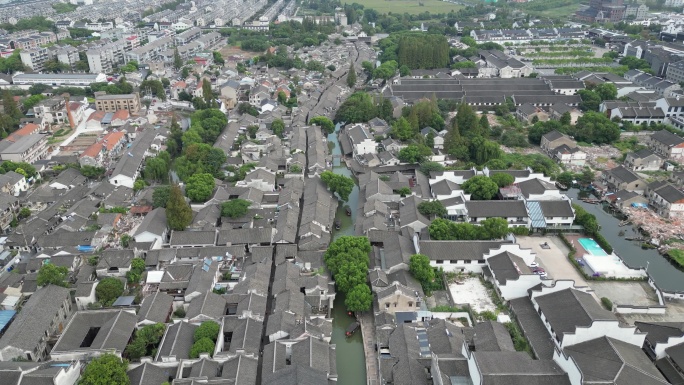 浙江乌镇5A景区航拍