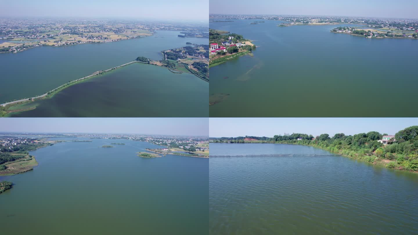5.4K长沙望城区团头湖湿地公园航拍空镜
