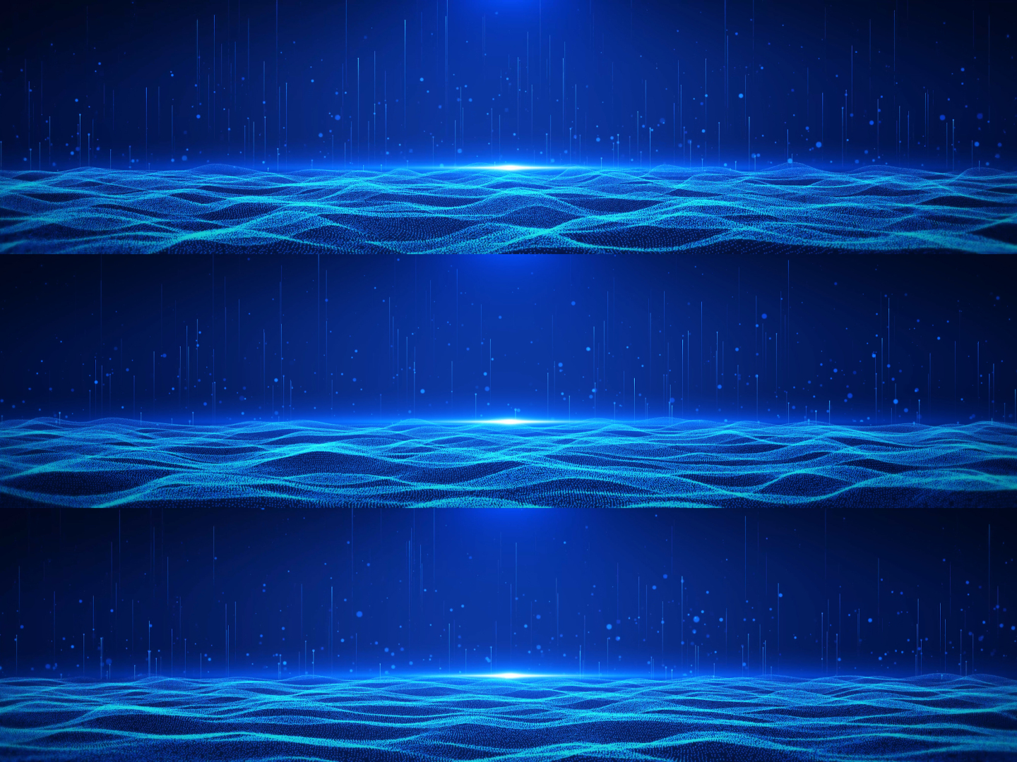 8k蓝色粒子波浪背景