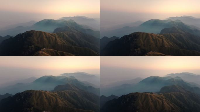 江西萍乡武功山日出日落云海航拍风光