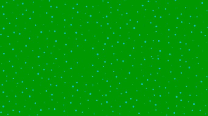 动画圣诞蓝雪背景。雪花与雪花隔离在绿色背景。毛圈的视频。