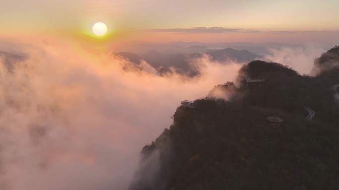 龙头山落日云海