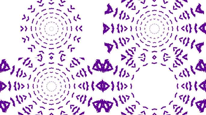 动画紫色蝙蝠从屏幕中心飞出来。紫色的象征。毛圈的视频。万圣节的概念，黑色星期五。平面矢量插图孤立在一