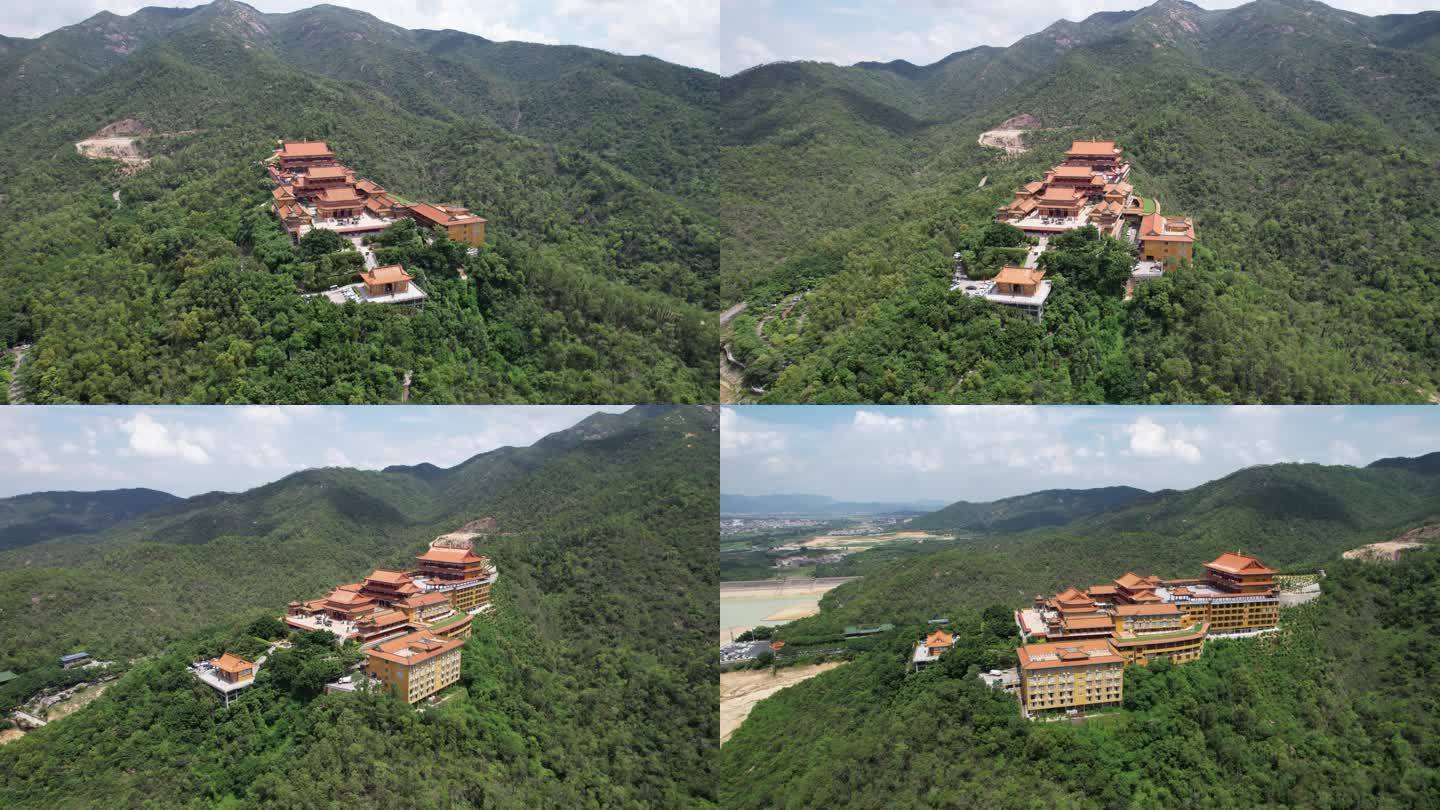 珠海斗门金台寺航拍大景环绕