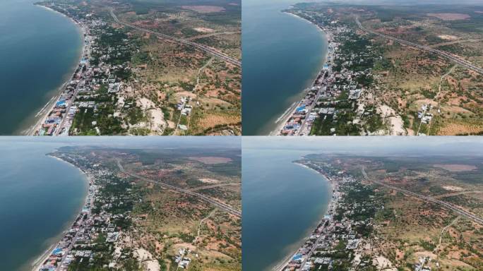 美奈镇和越南海滩鸟瞰图