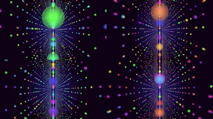光纤数据隧道彩色粒子背景