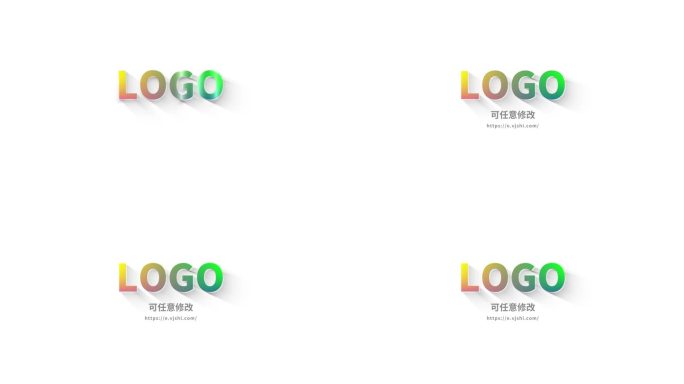 4k极简立体液态logo演绎片头动画展示