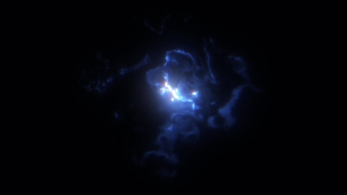 蓝色抽象分形电子宇宙风暴动画