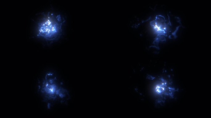蓝色抽象分形电子宇宙风暴动画