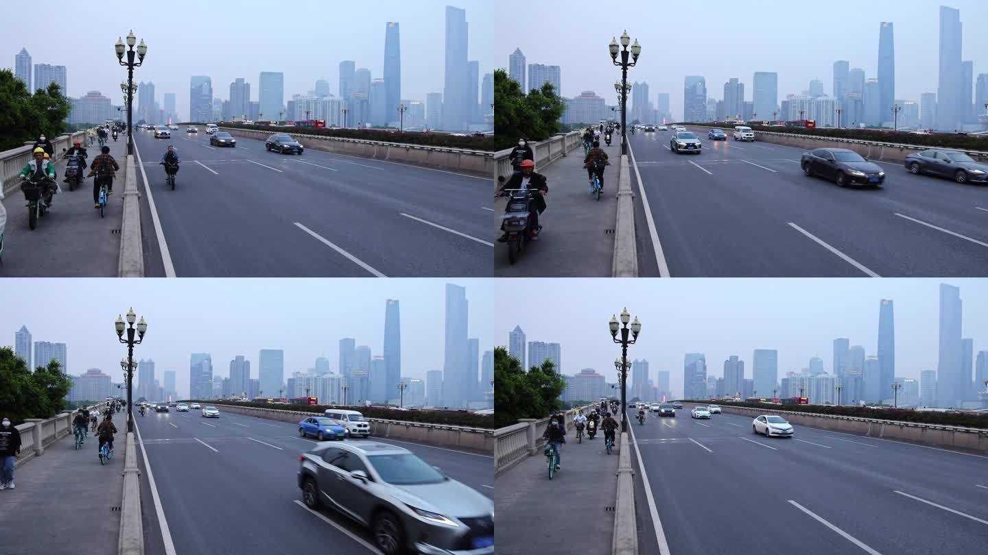 广州车流交通高帧率慢镜城市交通