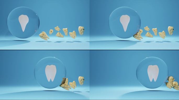 美白牙齿治疗清洁牙齿医学牙医保健牙刷治疗牙根美白3D渲染
