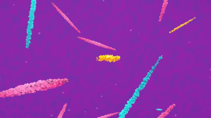 生长的尿酸- 3d渲染动画