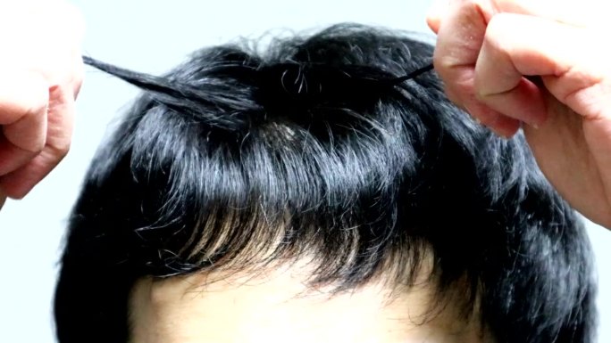 日本人整理头发