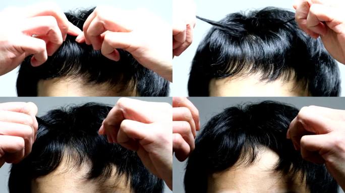 日本人整理头发