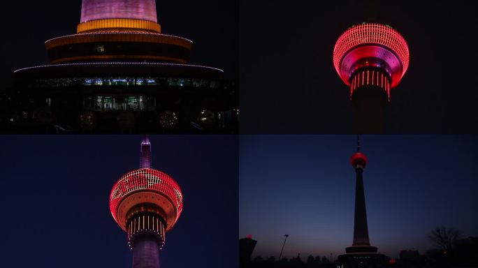 春节期间的中央电视塔夜景