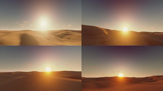 沙漠大漠荒漠日出延时光影时光流逝组合镜头