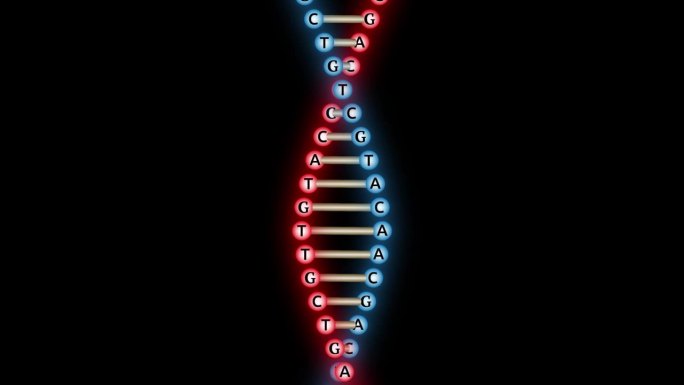 移动DNA链黑色透明元素素材螺旋旋转