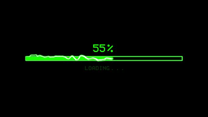 4K绿色高科技进度条通道视频2