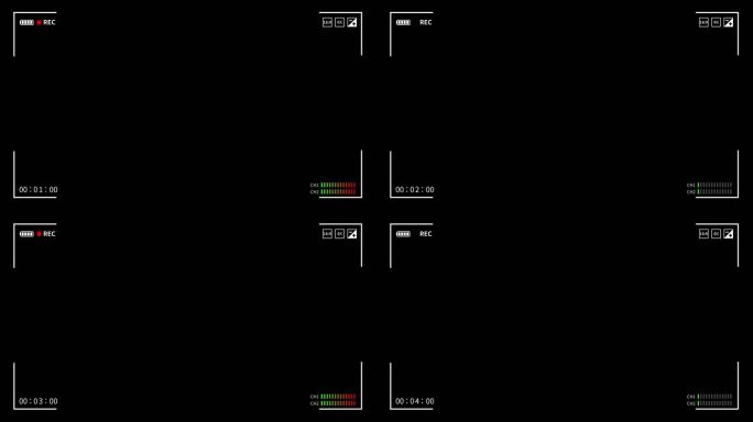 REC摄像机录像边框拍摄取景框