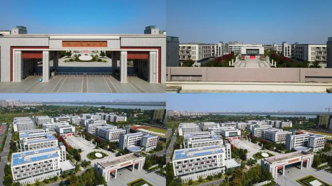 湖北襄阳四中学校航拍