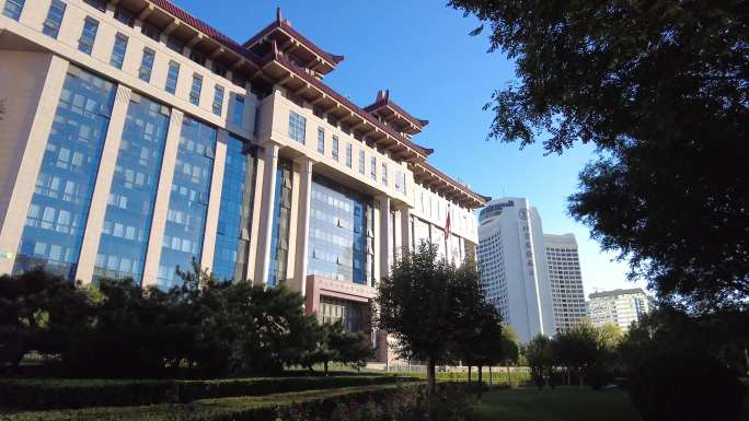 北京首都长安街地标建筑国家交通运输部大楼