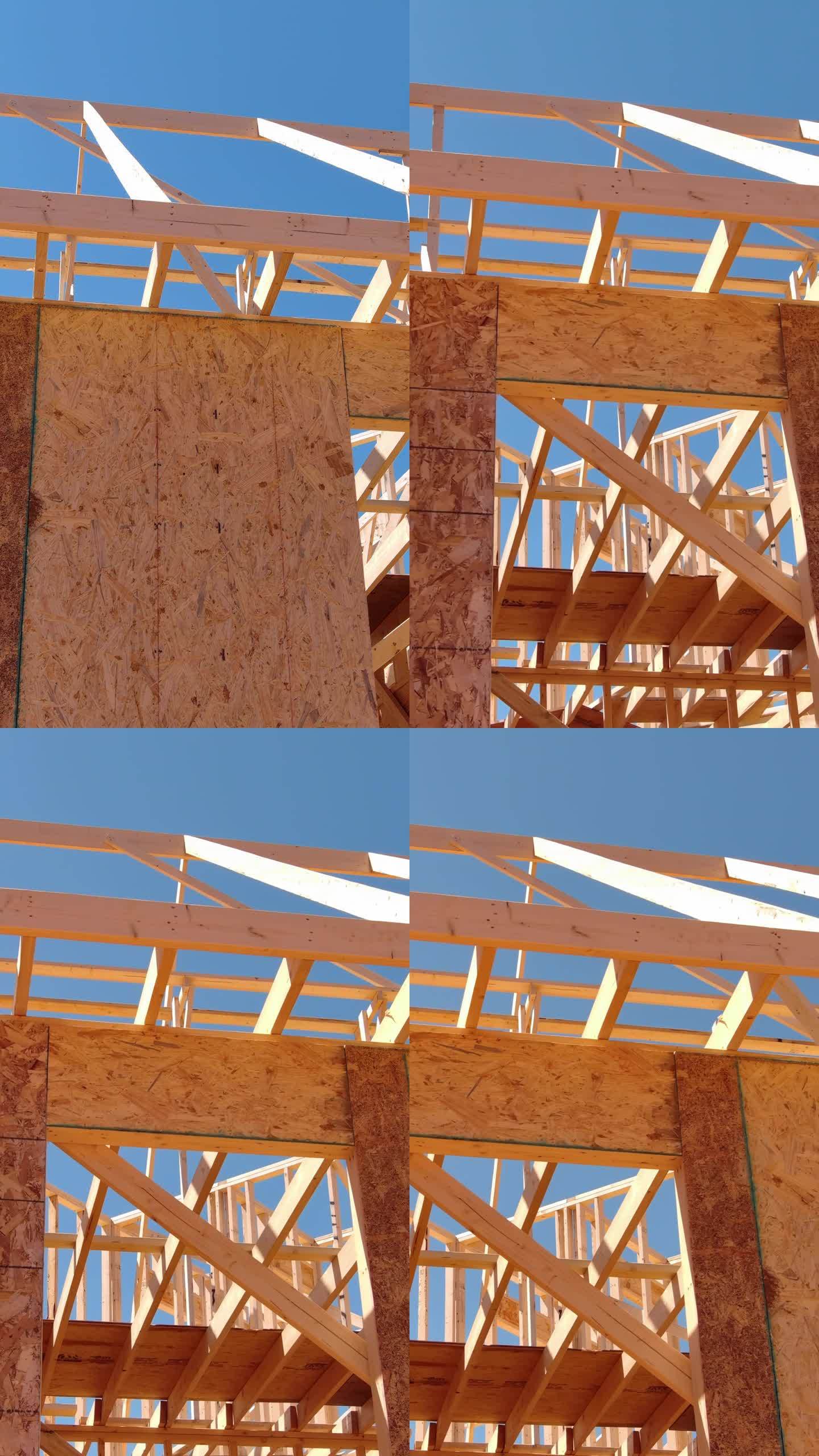 在建筑框架中使用梁确保了整个建筑的结构支撑。