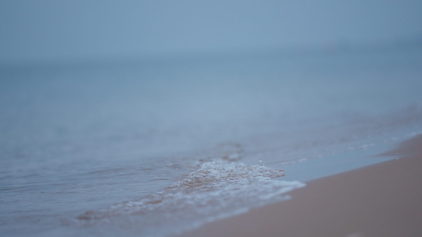 4Klog海浪沙滩海浪拍打旅拍素材潮汐